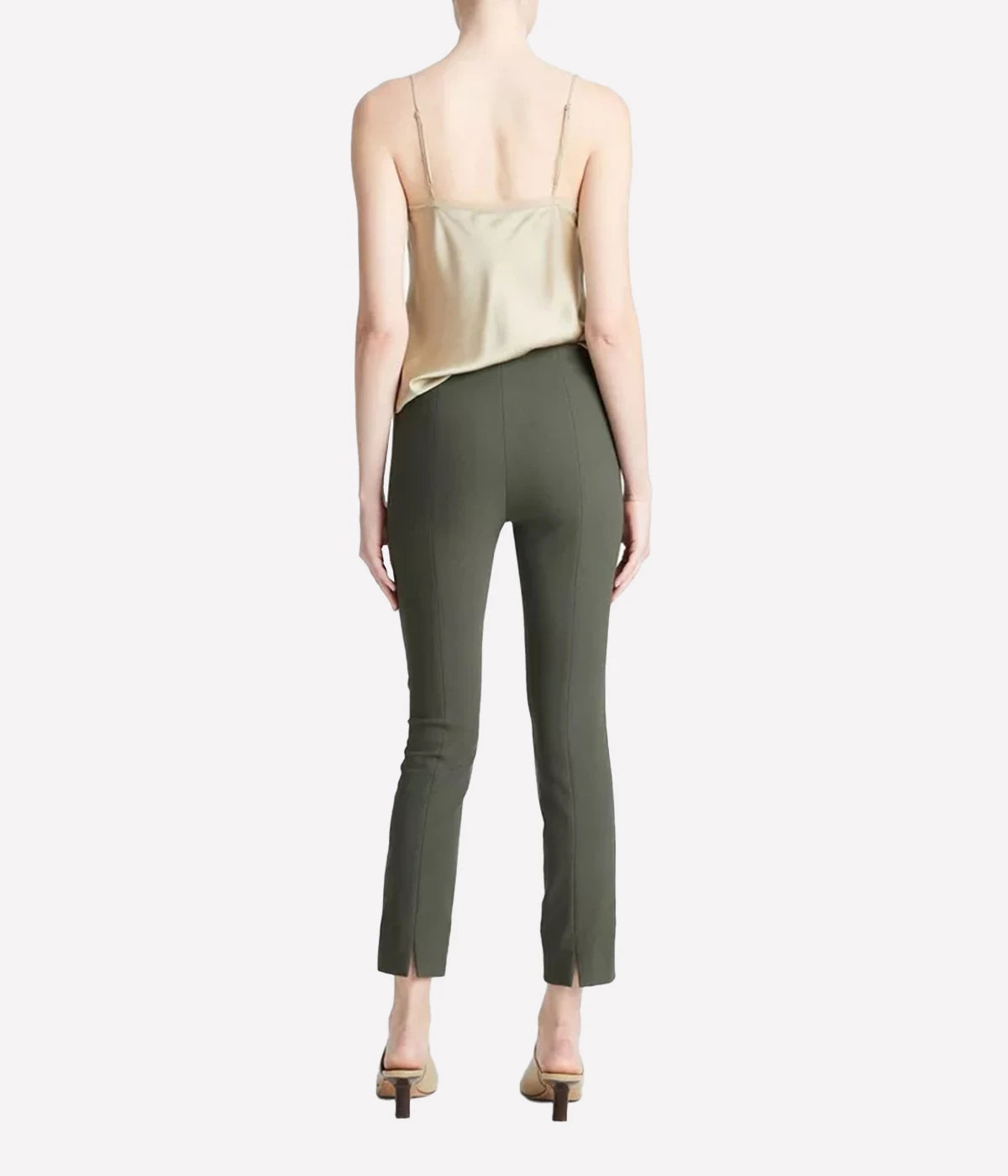 Stitch Front Seam Leggings in Night Pine