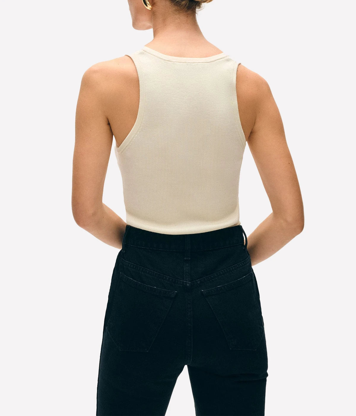 *FINAL SALE* Superfine Merino Tank Top in Ivory