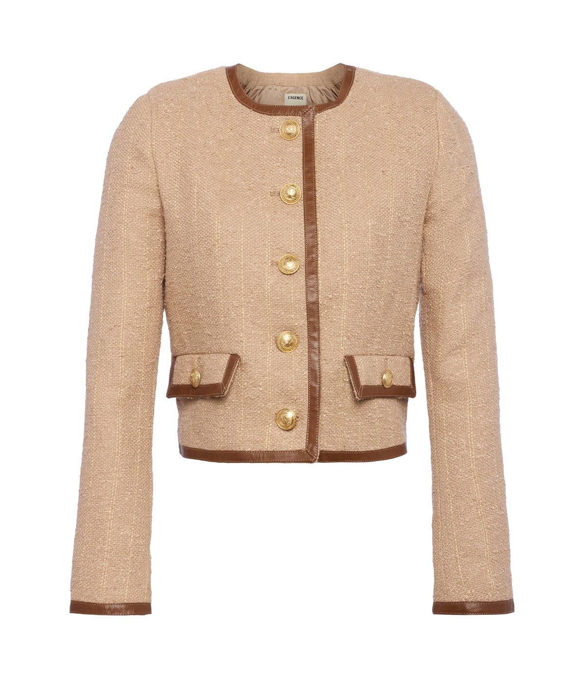Zaya Trim Jacket in Cappuccino Gold