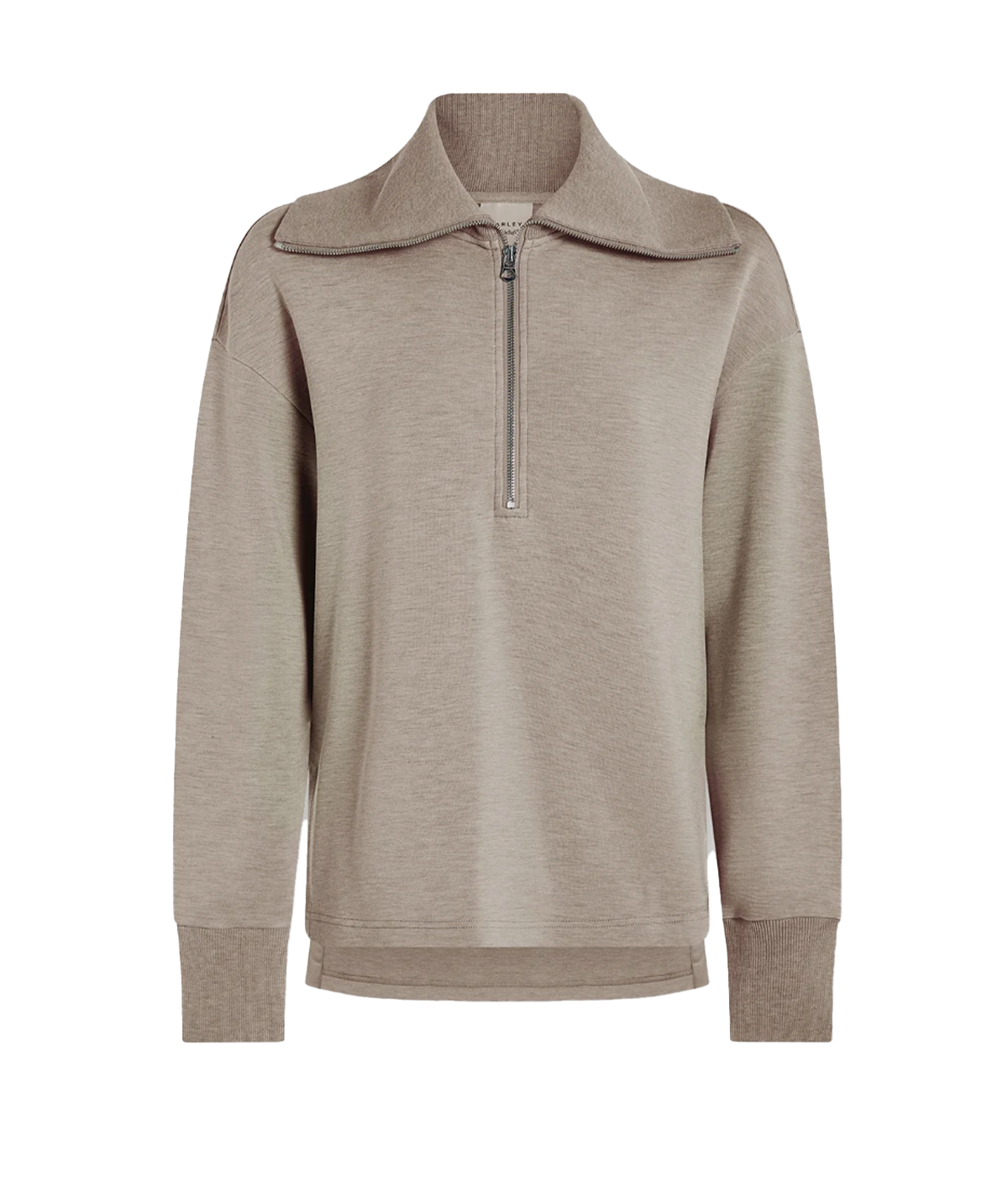 Larson Half Zip Sweatshirt in Taupe Marl