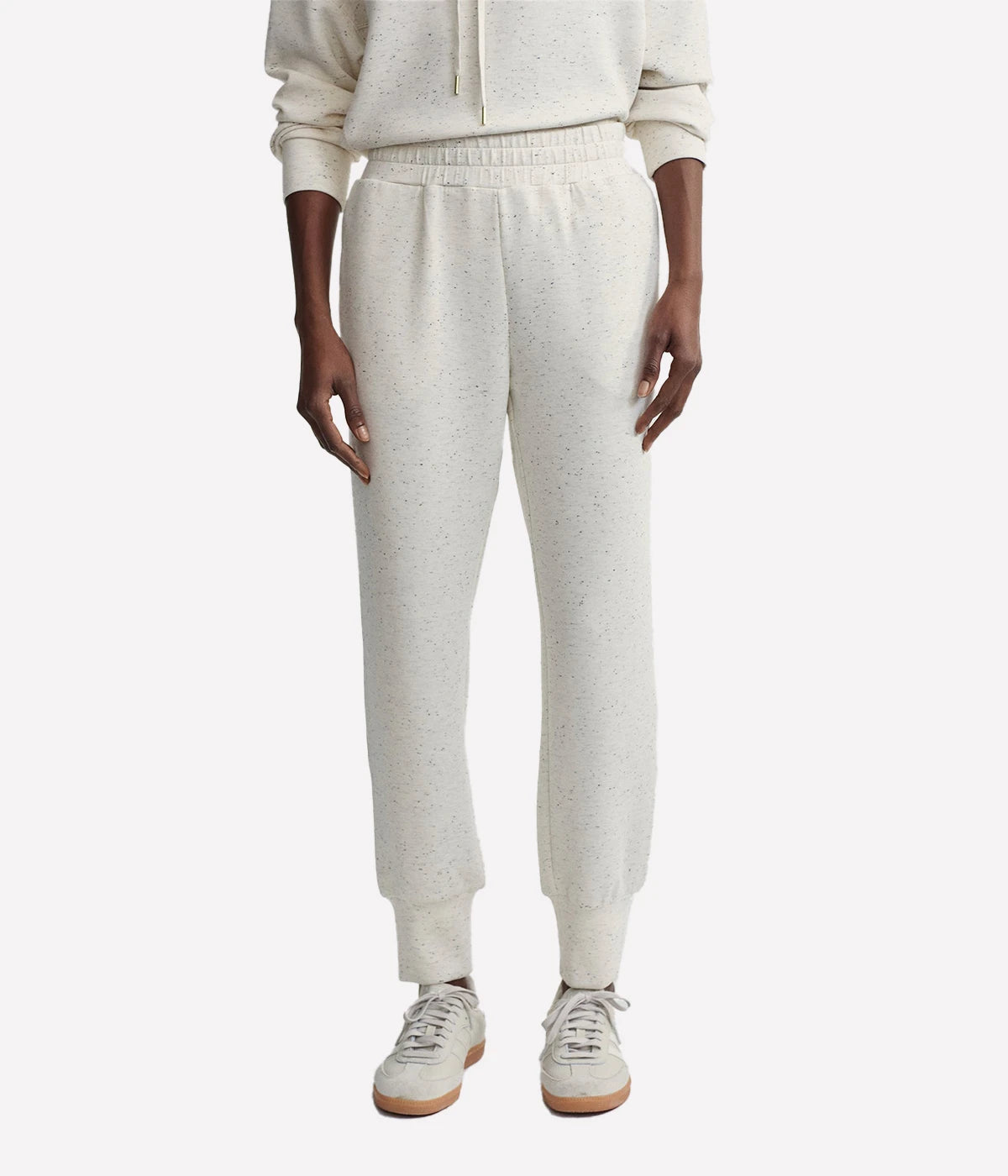 The Slim Cuff Pant in Ivory Marl Fleck