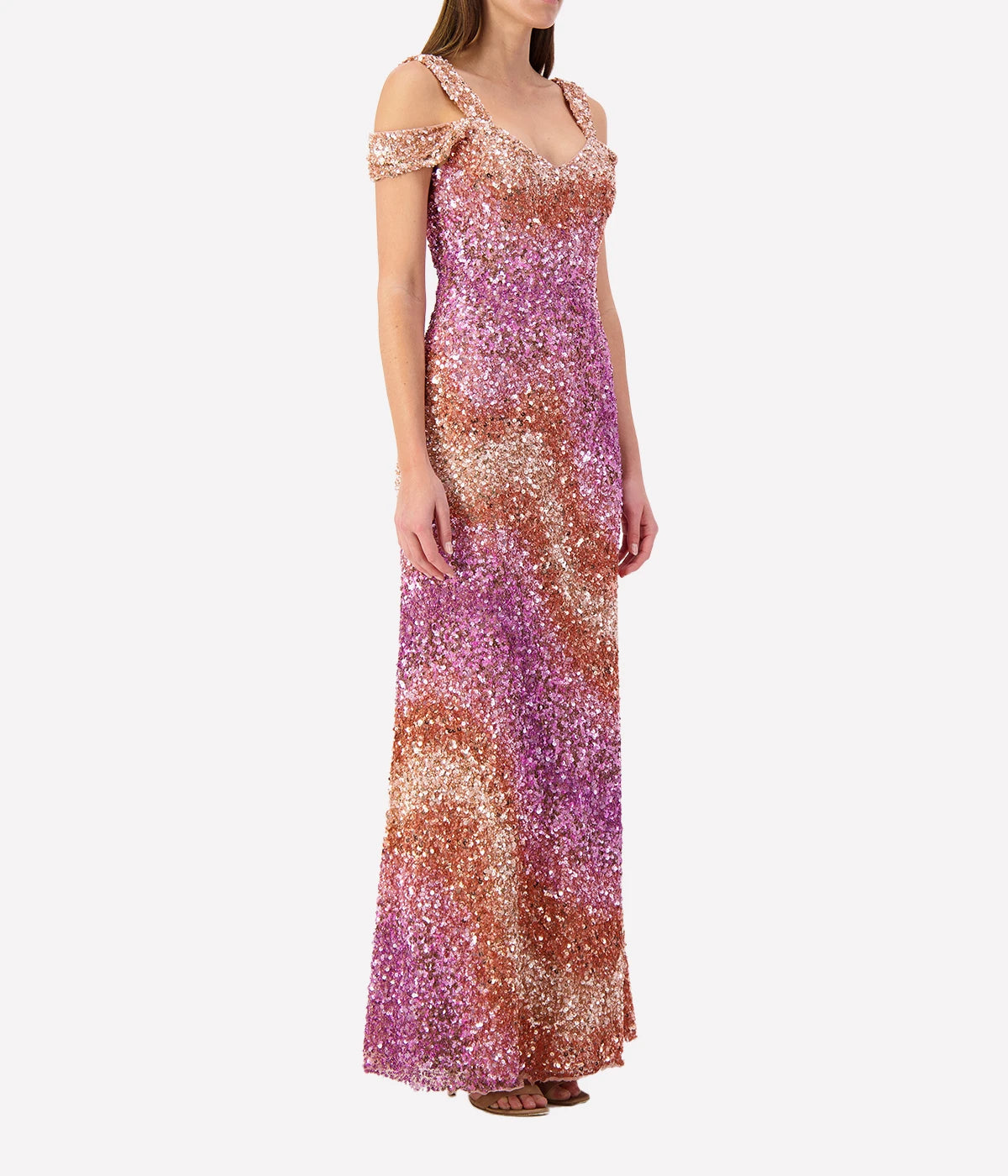 *FINAL SALE* Milana Sequin Gown in Rose Gold Wild Lilac