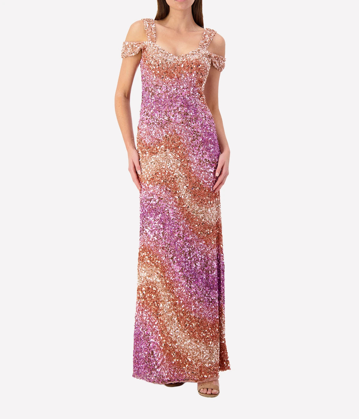 *FINAL SALE* Milana Sequin Gown in Rose Gold Wild Lilac