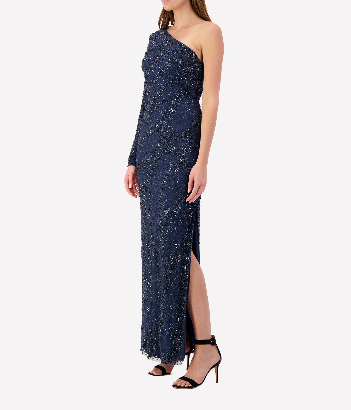 *FINAL SALE* Evangeline Beaded Gown in Navy
