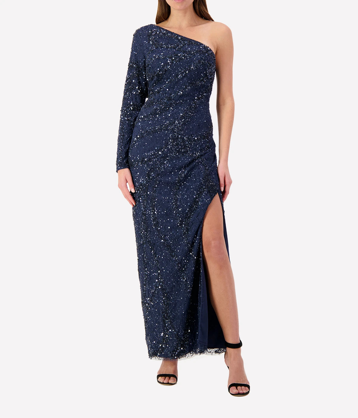 *FINAL SALE* Evangeline Beaded Gown in Navy