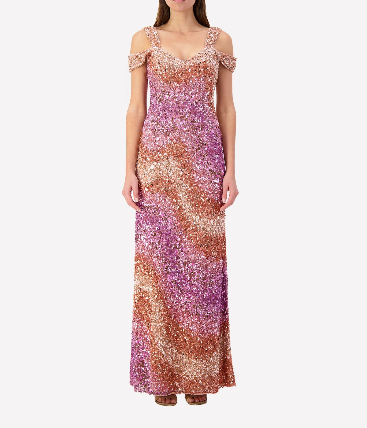 *FINAL SALE* Milana Sequin Gown in Rose Gold Wild Lilac