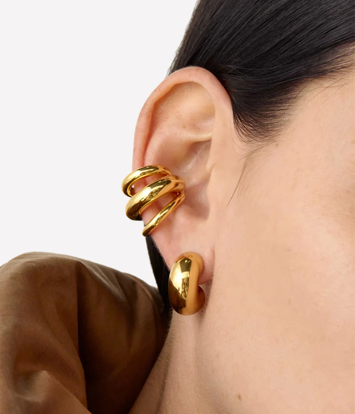 Tome Triple Ear Cuff in Gold