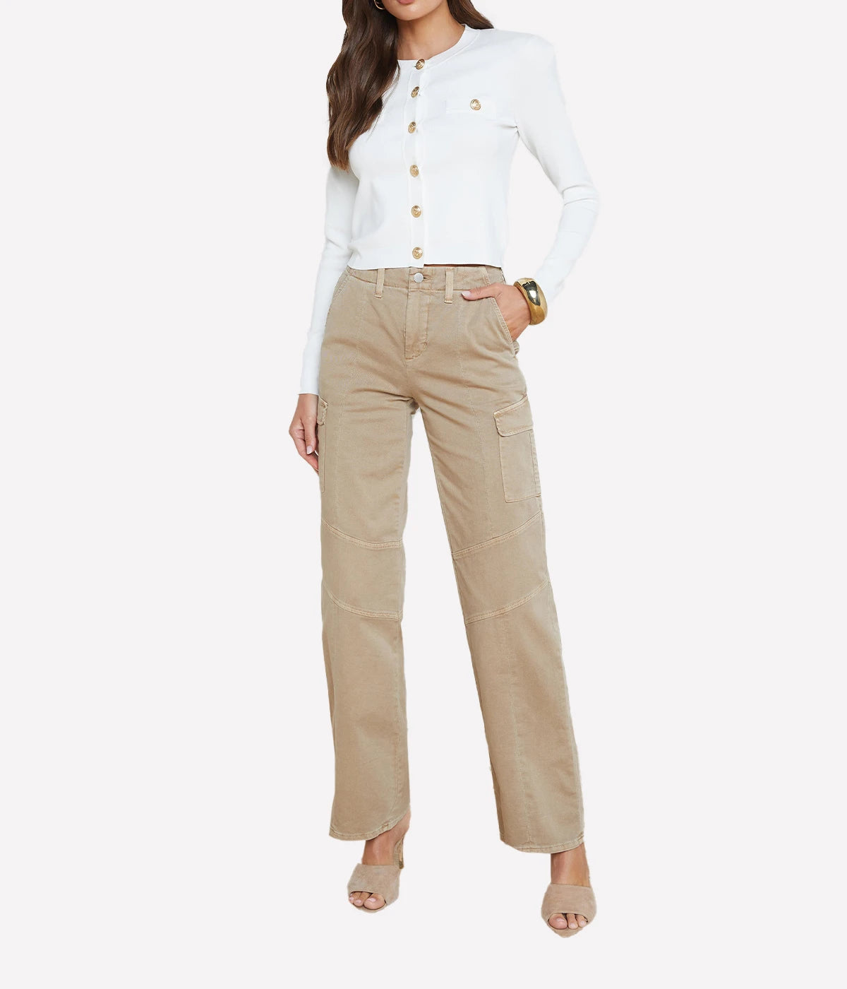 Toulouse Crop Cardigan in Ivory