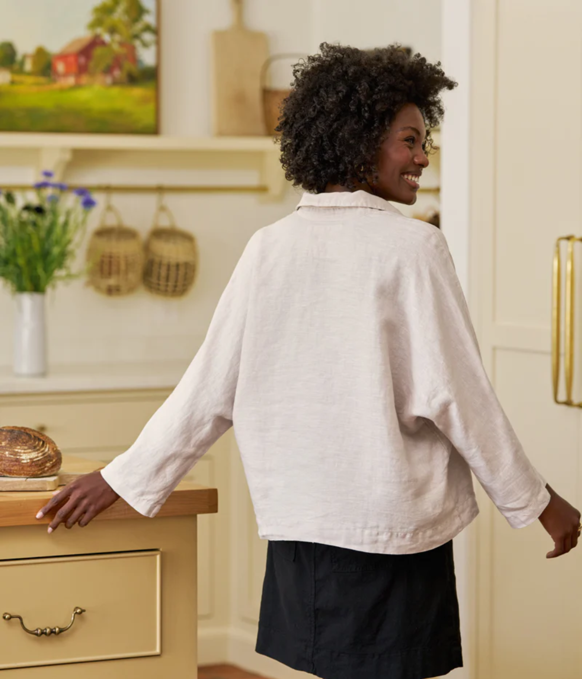 Gabi Popover Shirt in Sand