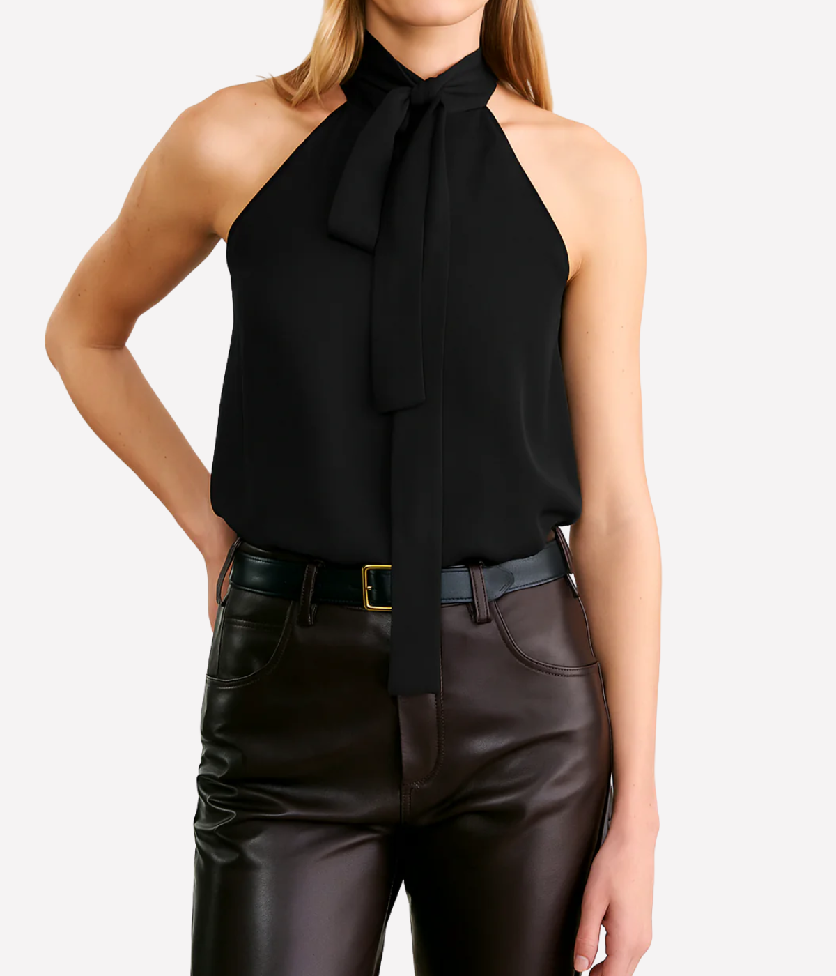 Alla Halterneck Top in Black