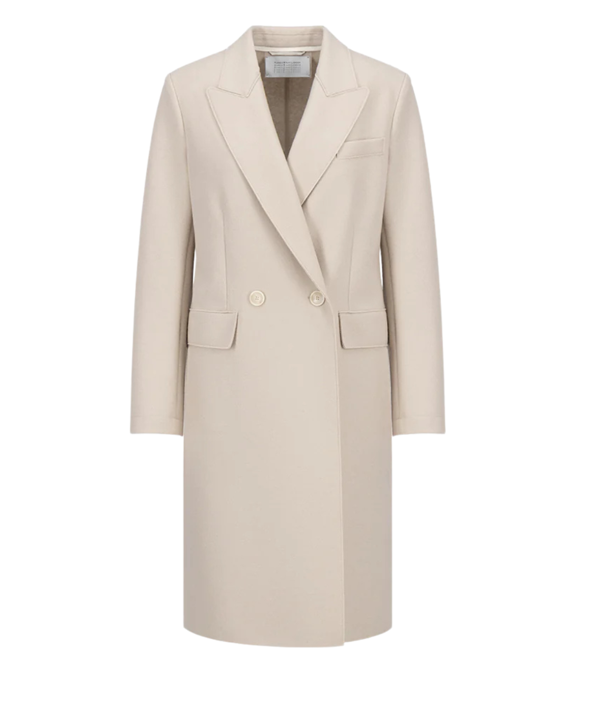 Light Pressed Wool Coat in CREAM