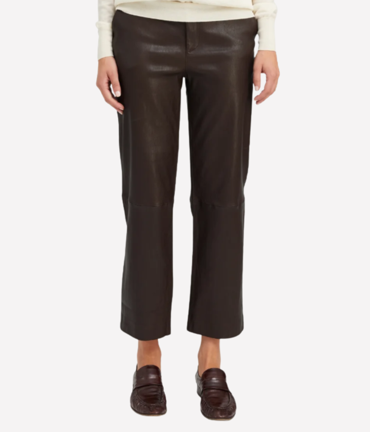 Cropped Baggy Lowrise Trouser in Americano