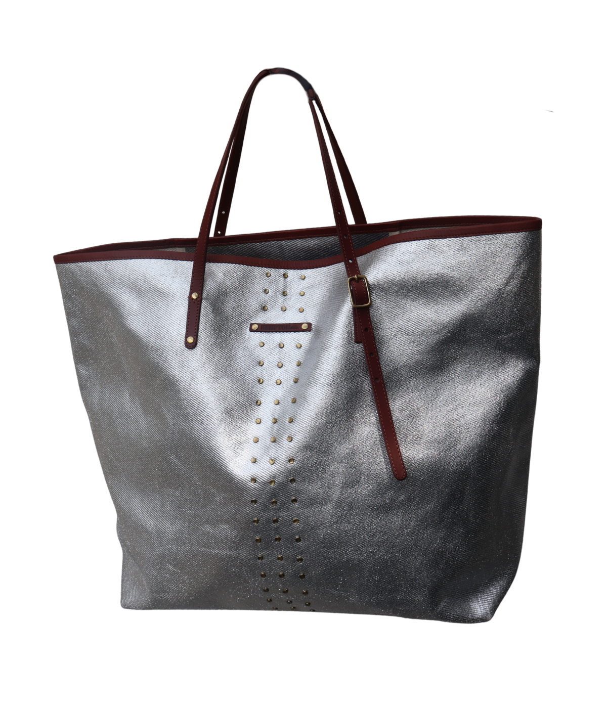 Oversized Beach Bag in Silver