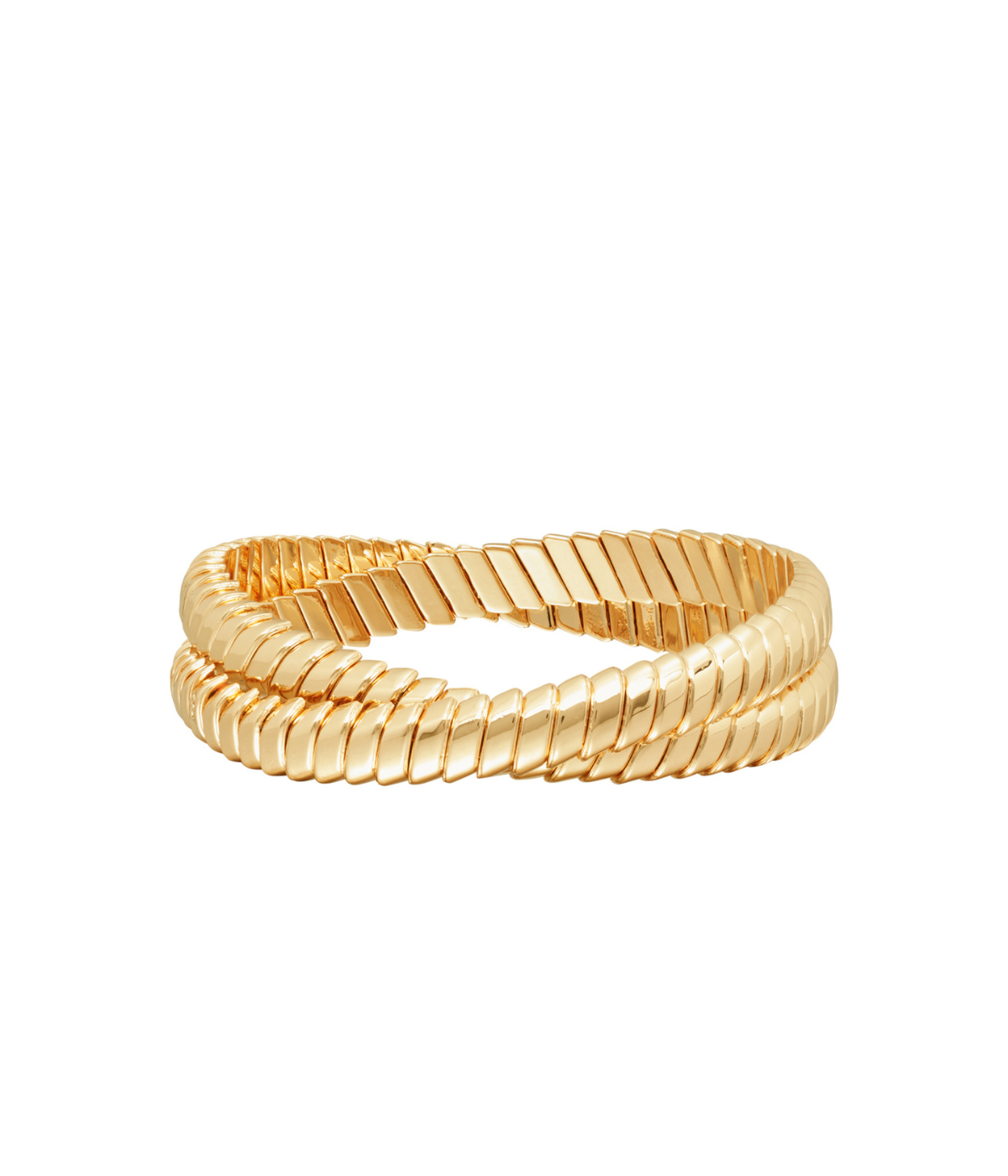 Double Cobra Bracelet in Gold
