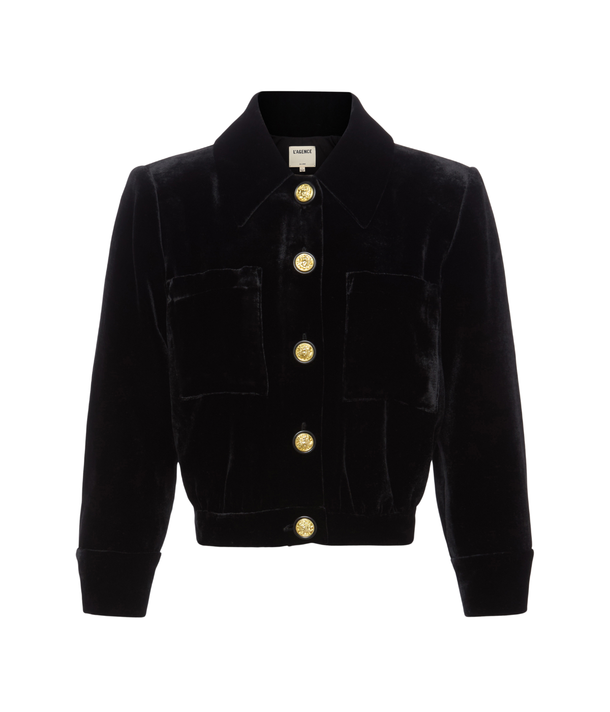 Jia Crop 3/4 Sleeve Jacket in BLACK