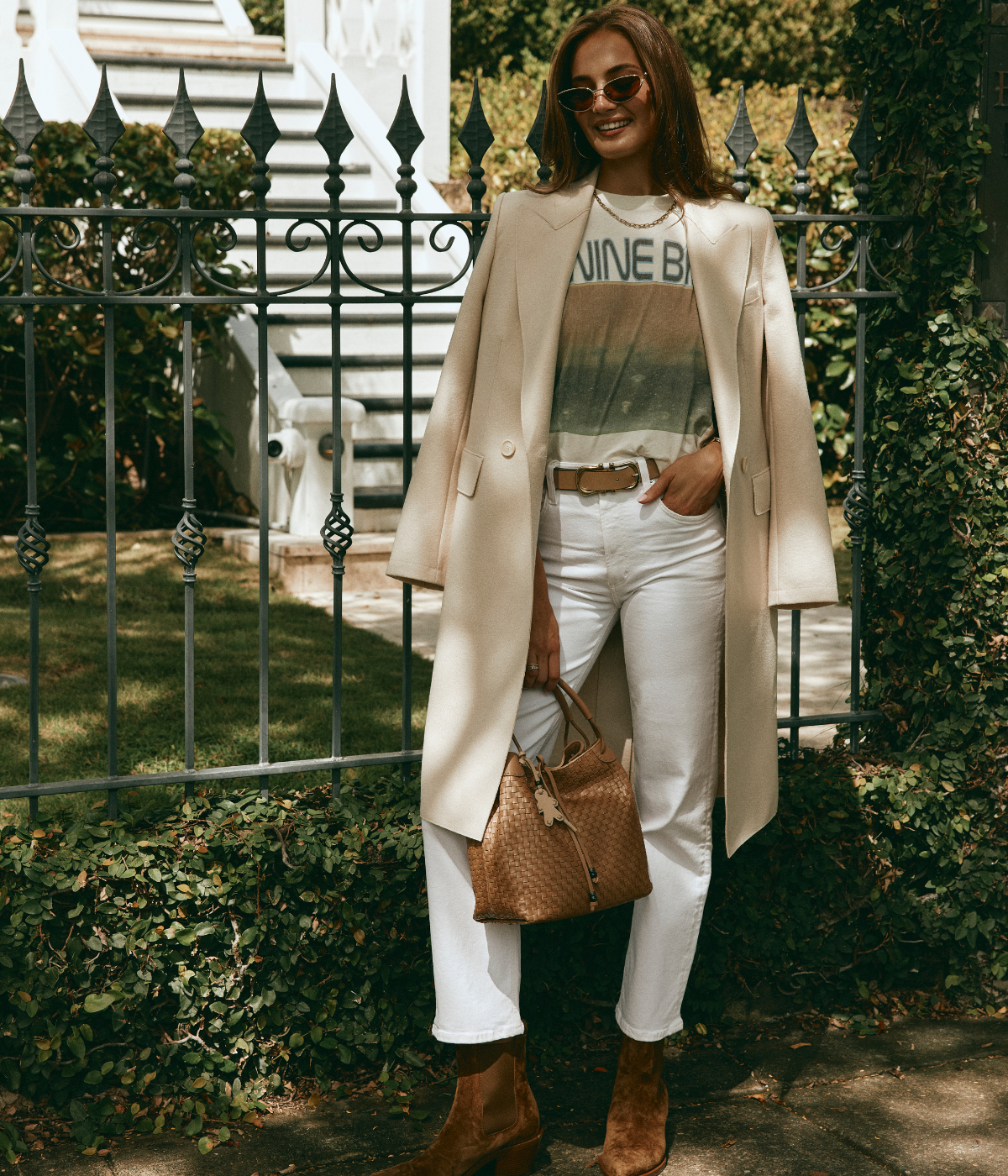 Light Pressed Wool Coat in CREAM