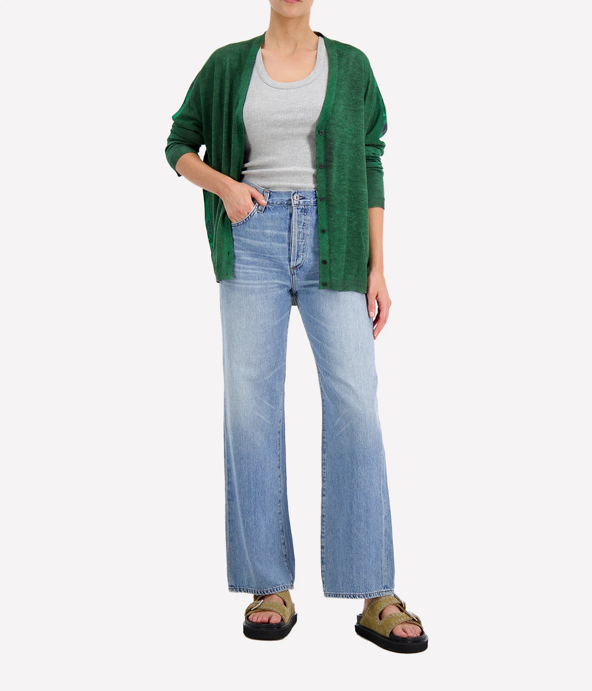 *FINAL SALE* V Neck Cardigan in Wild