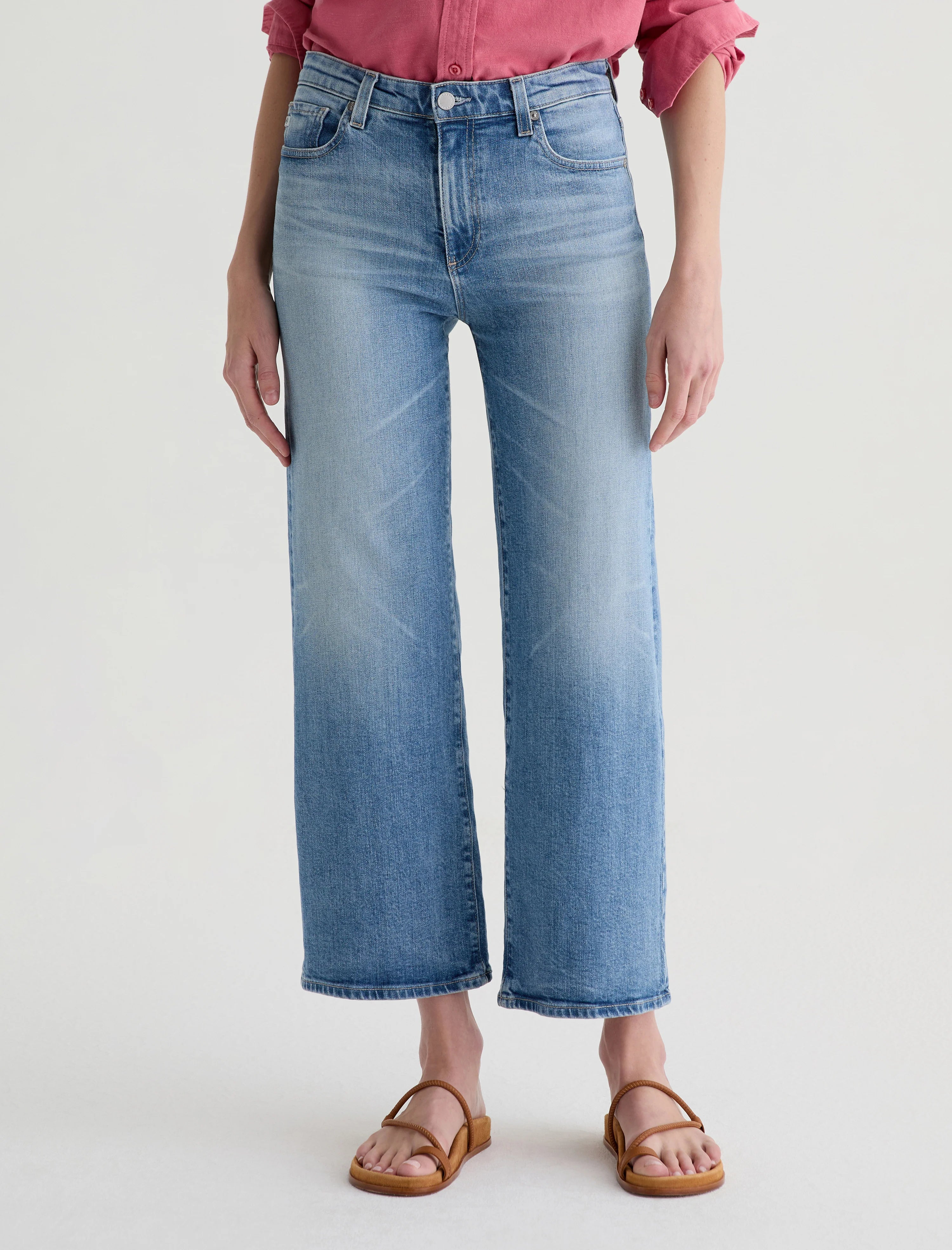 Saige Wide Leg Jean in Helios
