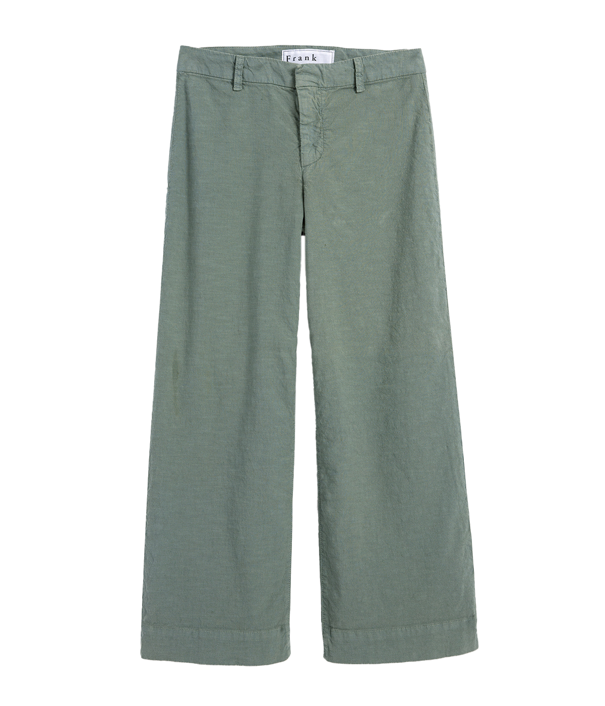 High-rise, wide-leg cropped pants in Italian Performance Linen with a clean-block hem, offering a sleek and versatile style for any occasion.