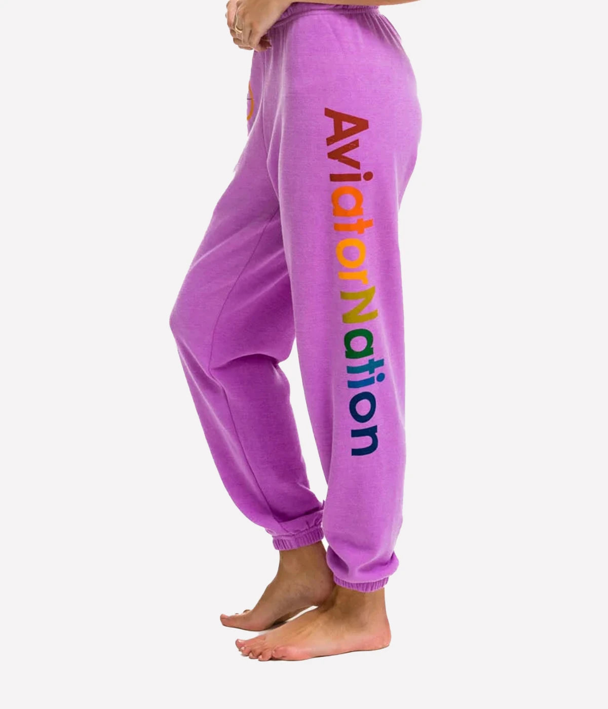 AV Sweatpants in Neon Purple