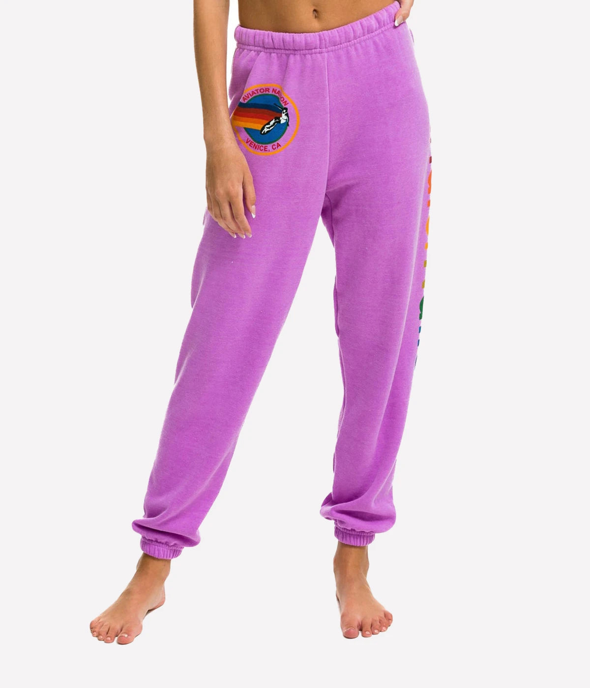AV Sweatpants in Neon Purple