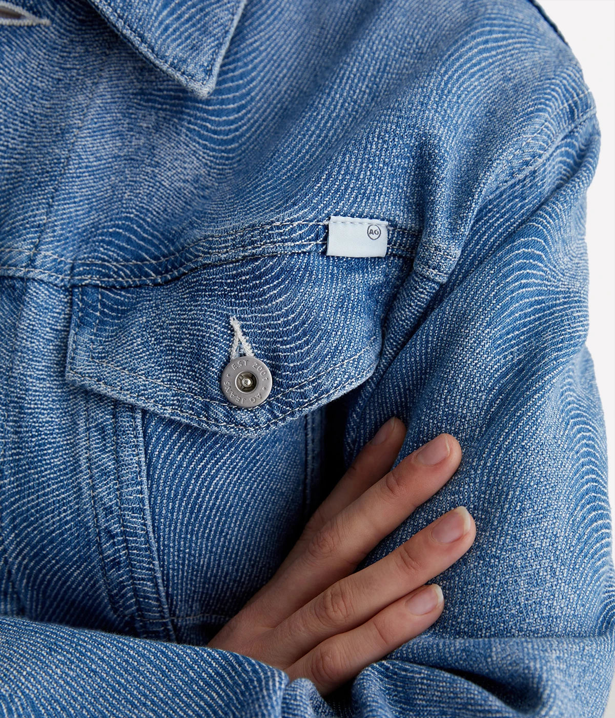 Ramie Oversized Denim Jacket in Siren