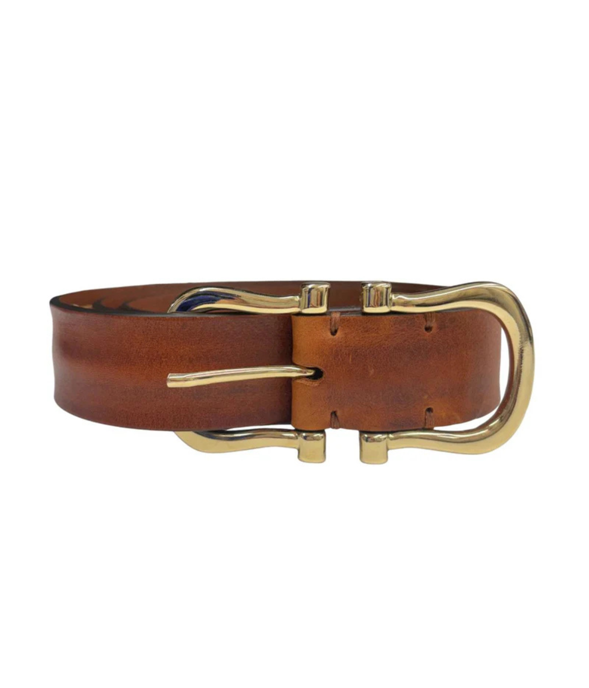 Baby Gold Nicky X Belt in Tan