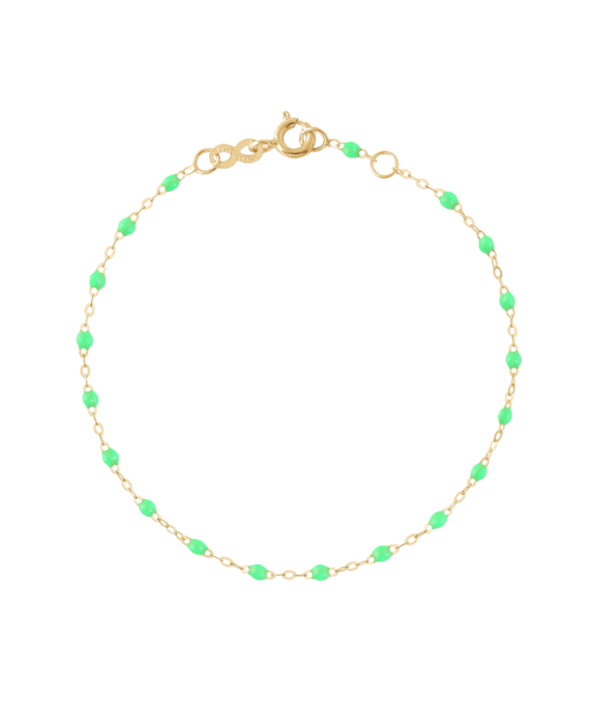 Classic 17cm Bracelet in 18K Yellow Gold & Neon Green
