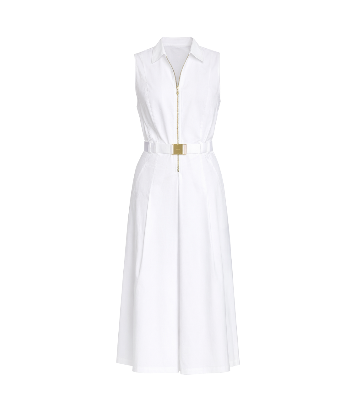 Kylo Belted Shirt Dress In White