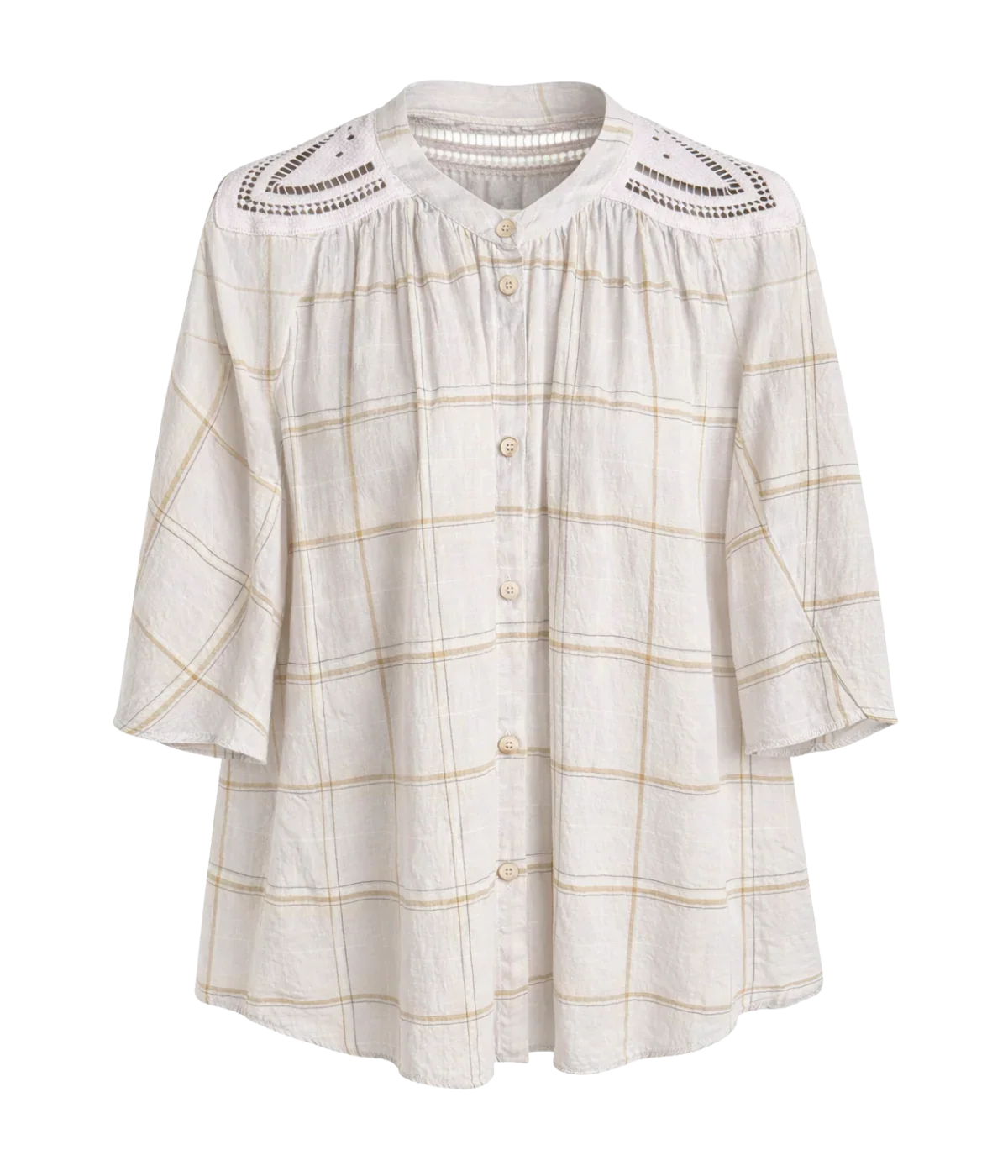Bci Crepe Voile Half Sleeves Shirt In Lilac