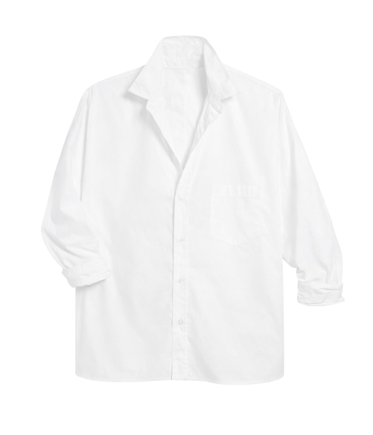 Oona Woven Button Up in White SuperLuxe