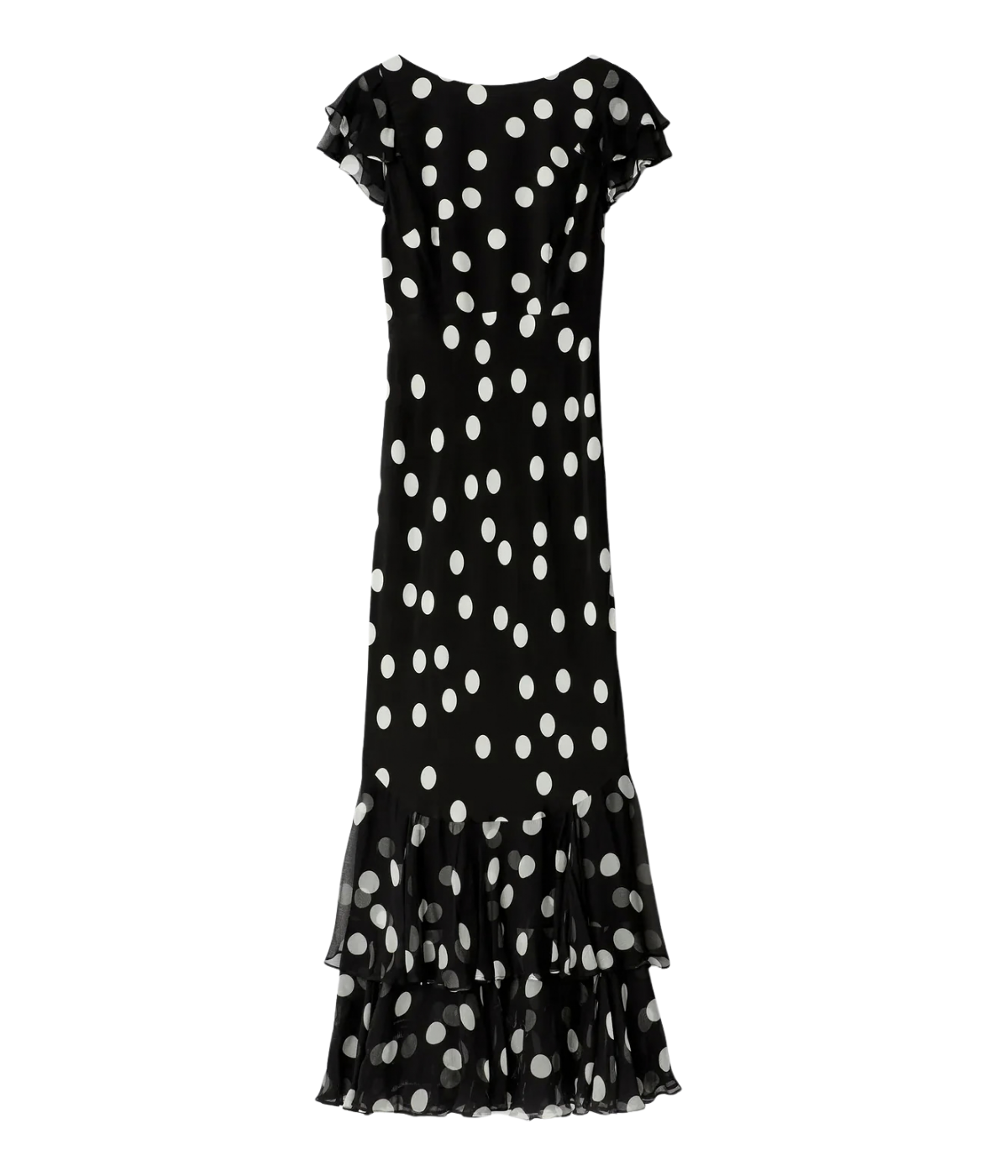 Ordinia Dress In Mono Polka Dot Black