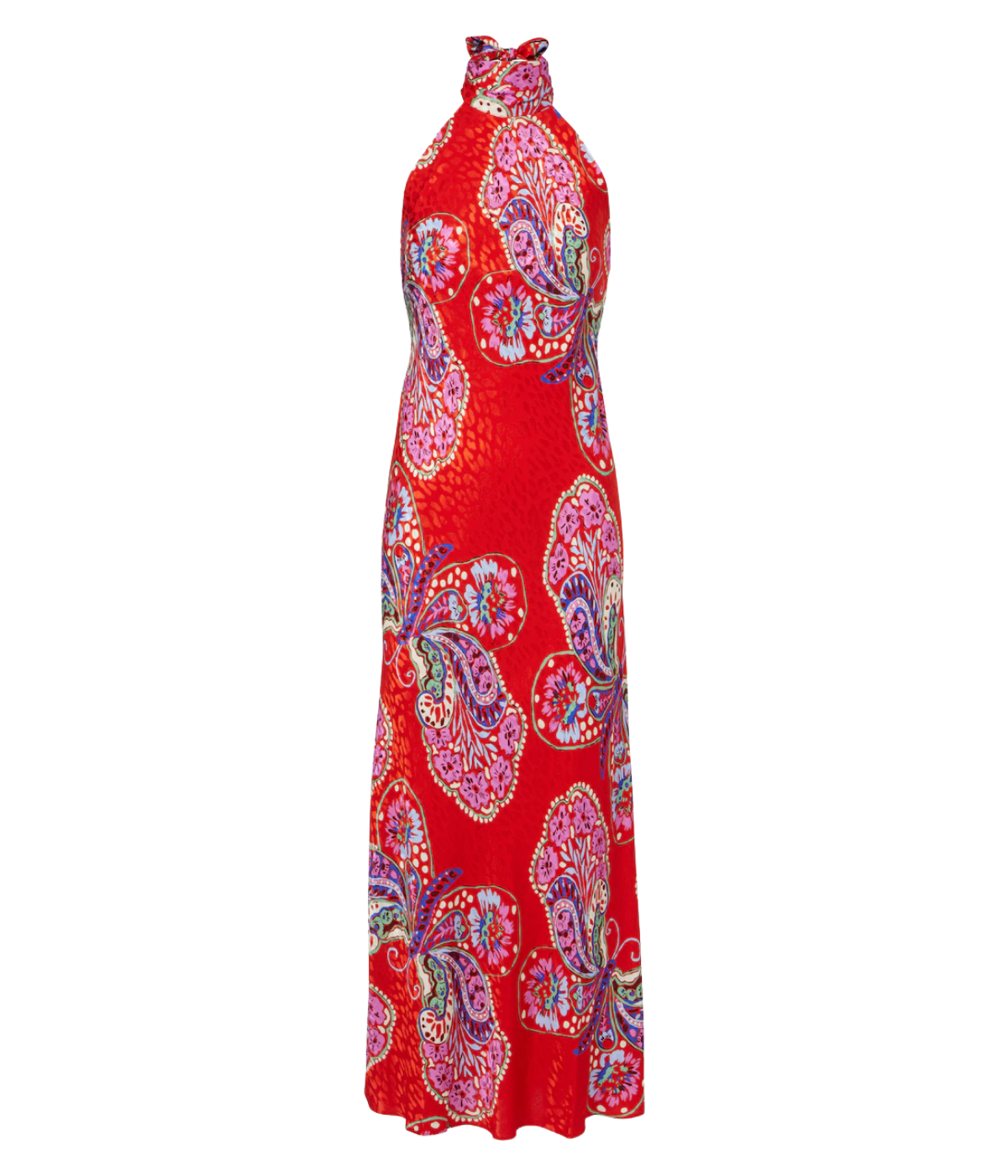 Maura Dress In Butterfly Bloom Jacquard Red