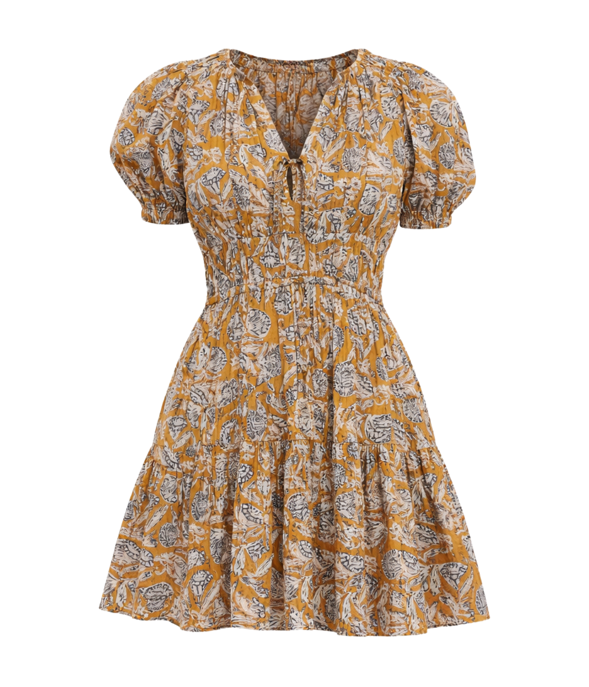 Soffia Short Sleeve Mini Dress In Fennel Blossom
