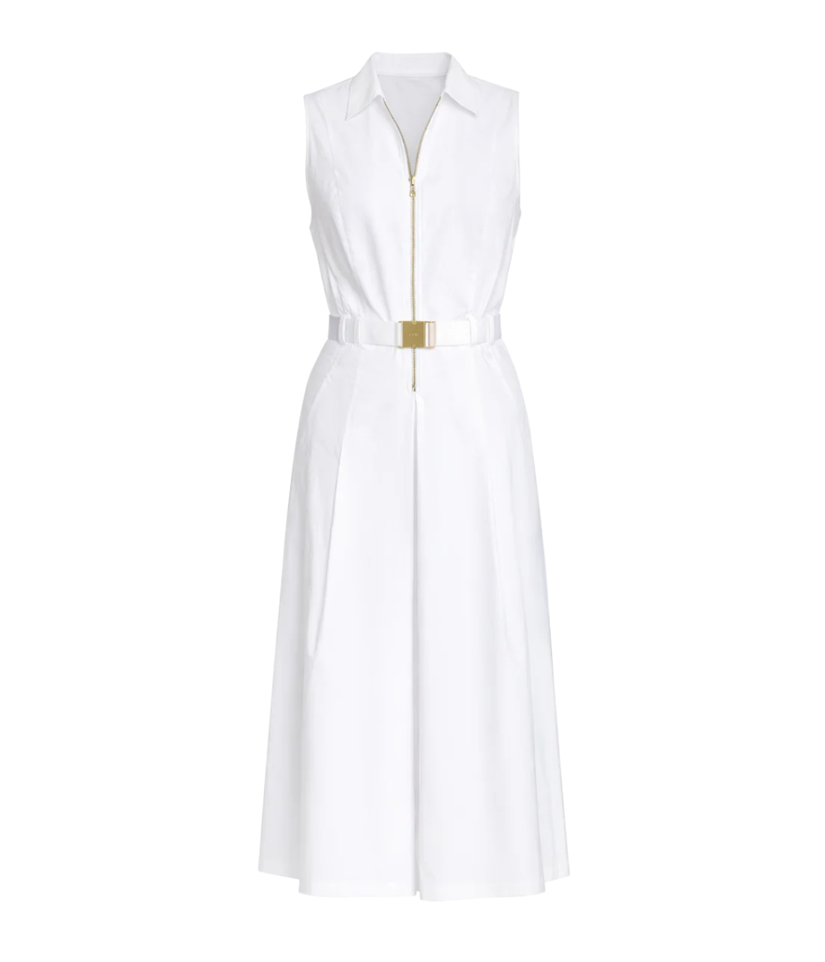Kylo Belted Shirt Dress In White