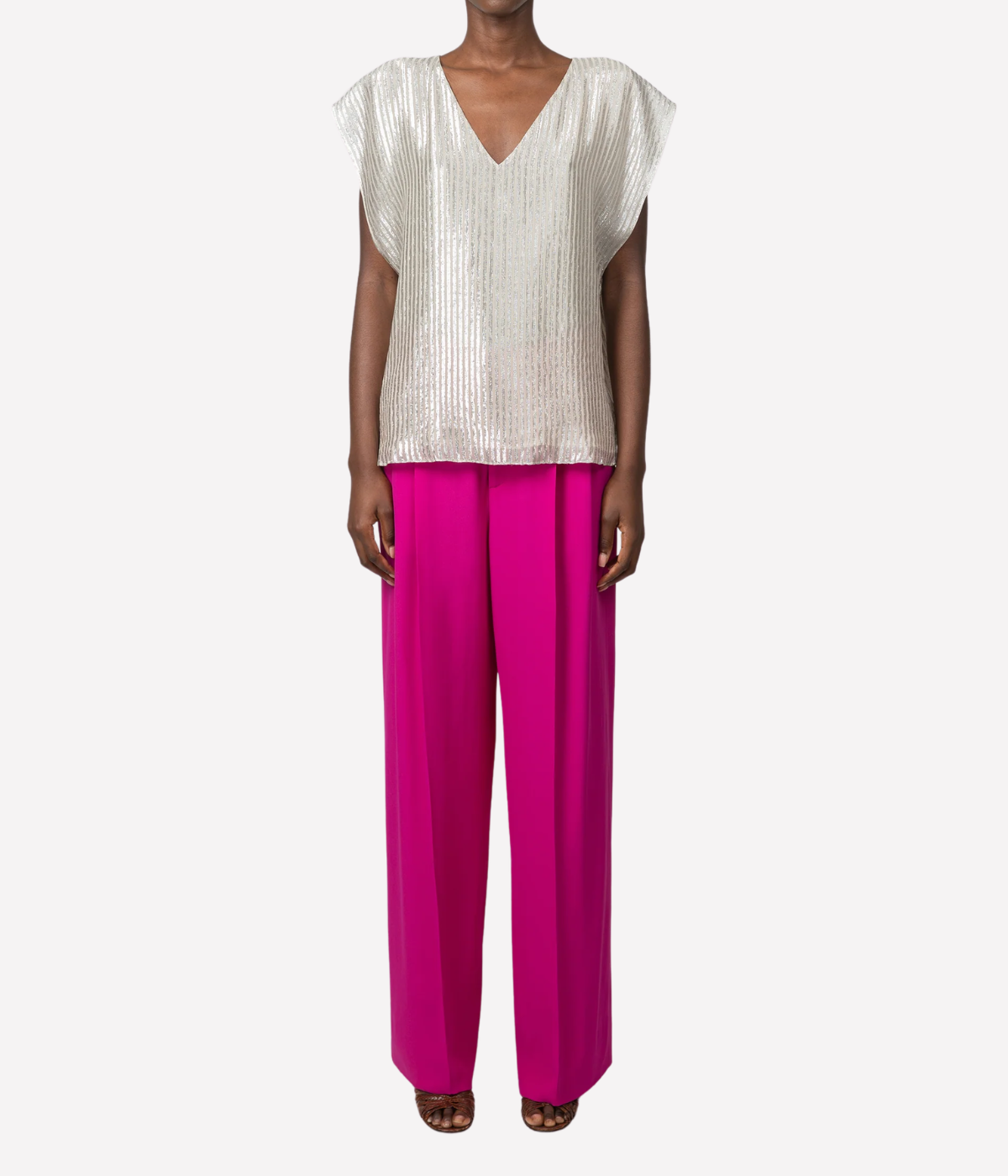 Castleton Top In Ivory & Silver