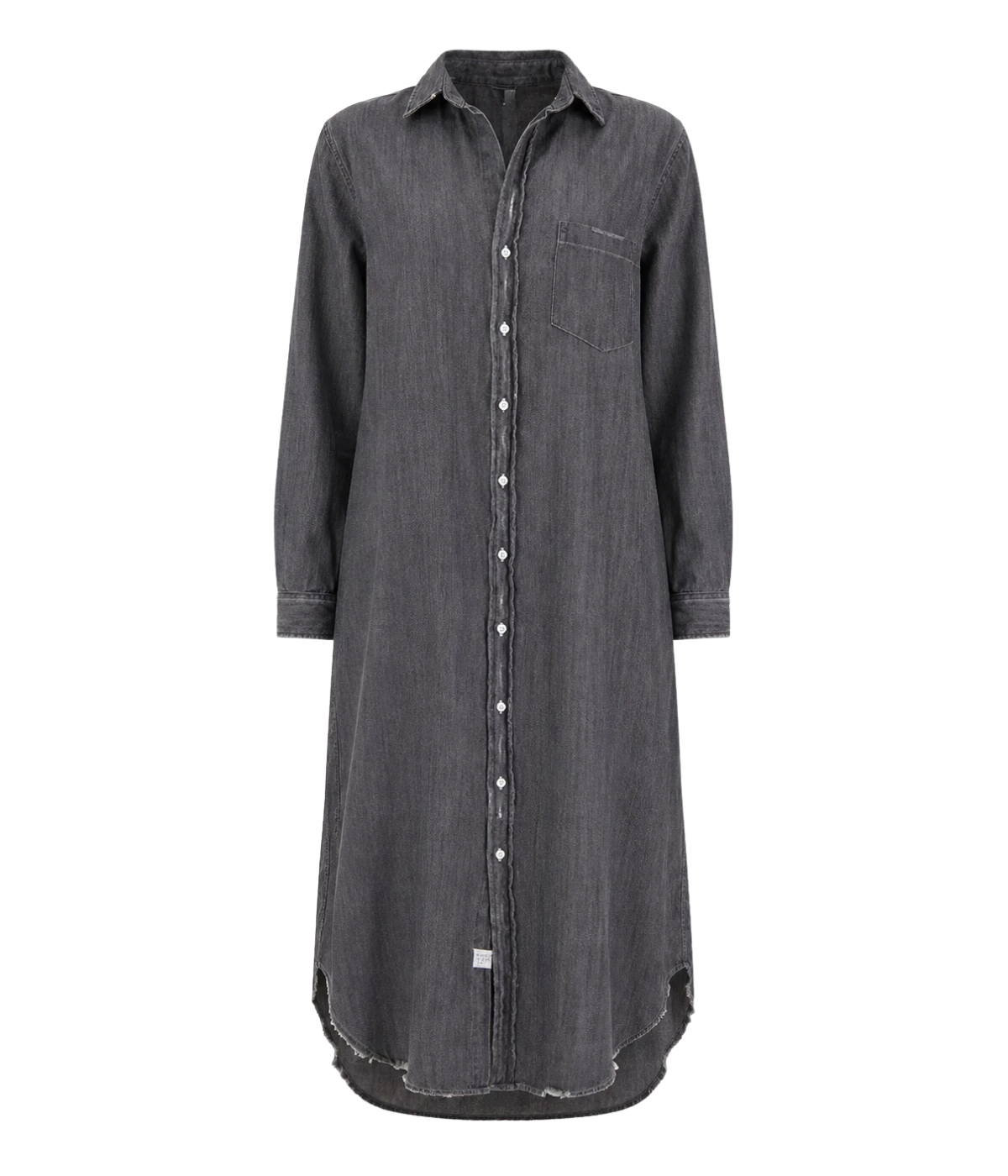 Rory Woven Maxi Dress in Washed Black Denim