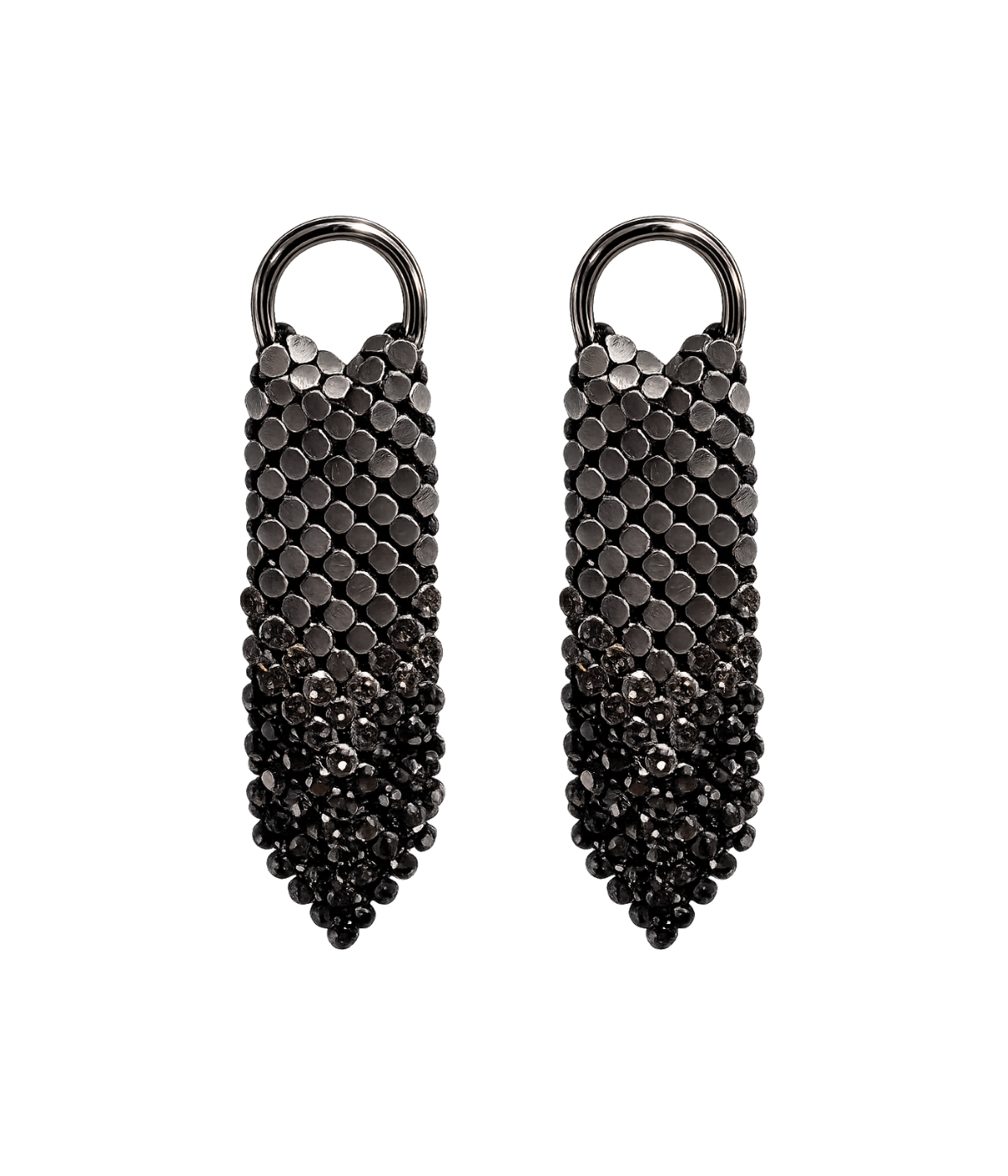 Gracious Earrings in Silver, Black & Grey