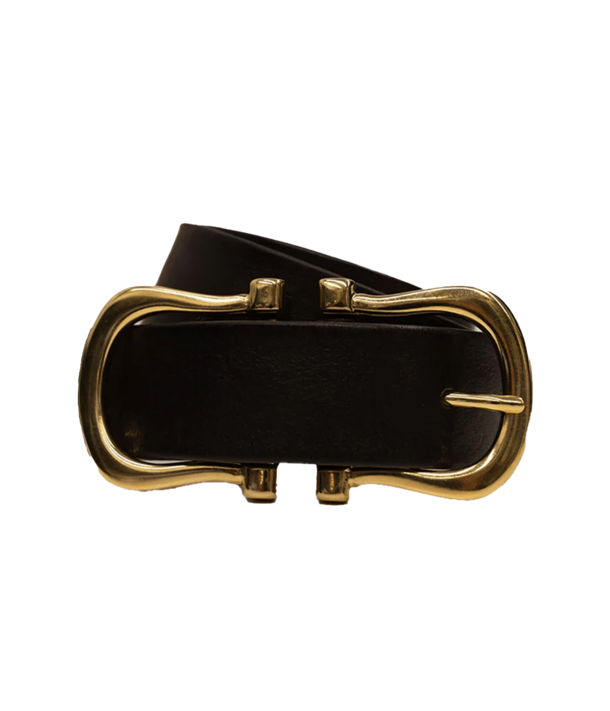 Gold Nicky X Belt in Black