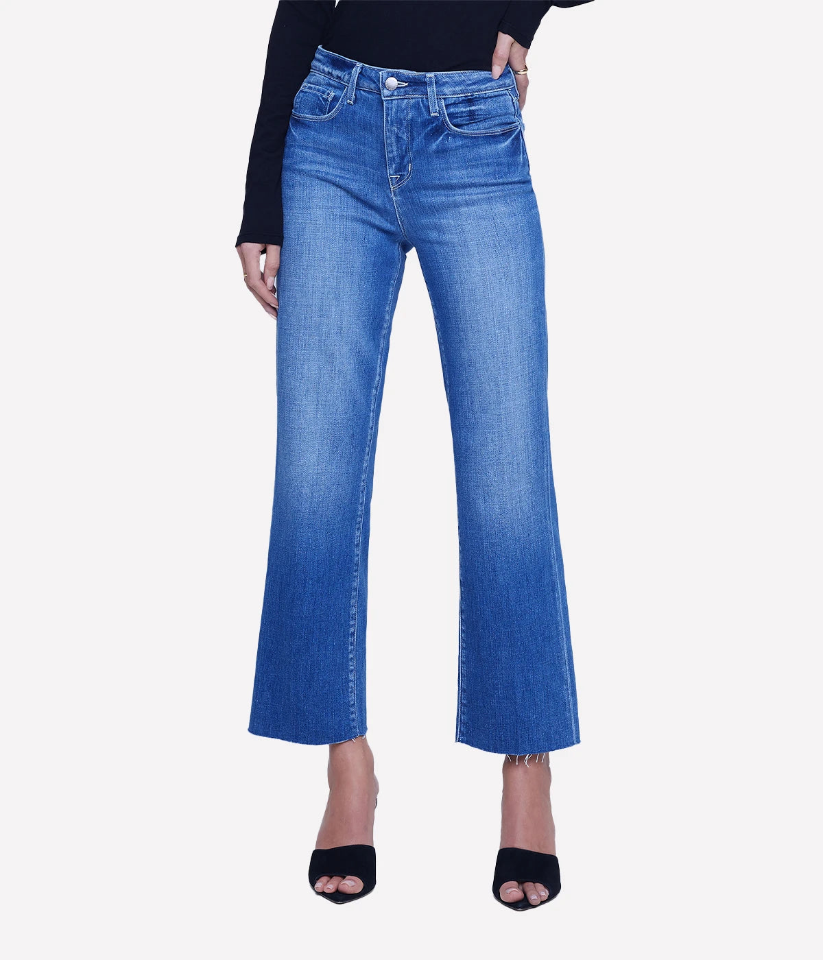 Wanda High Rise Crop Jean in Bordello