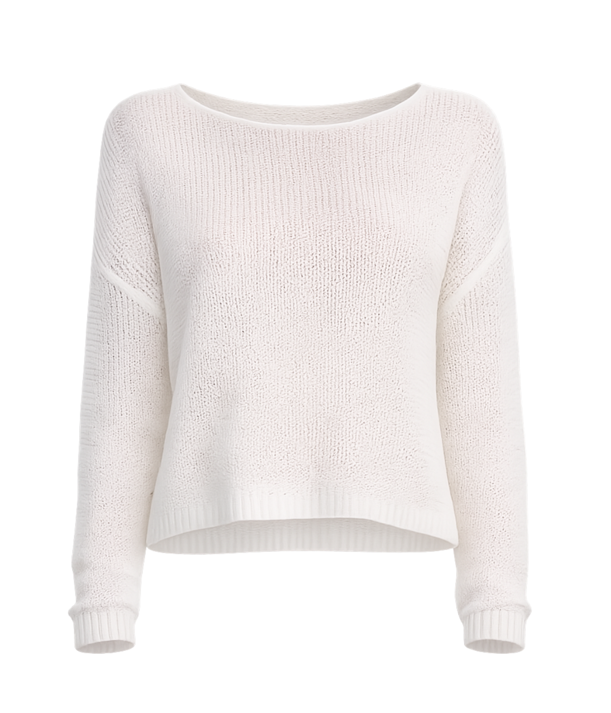 Linen Open Bateau Top In White