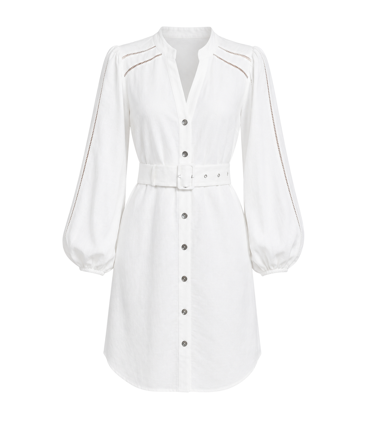 Kiersten Long Sleeve Dress In White
