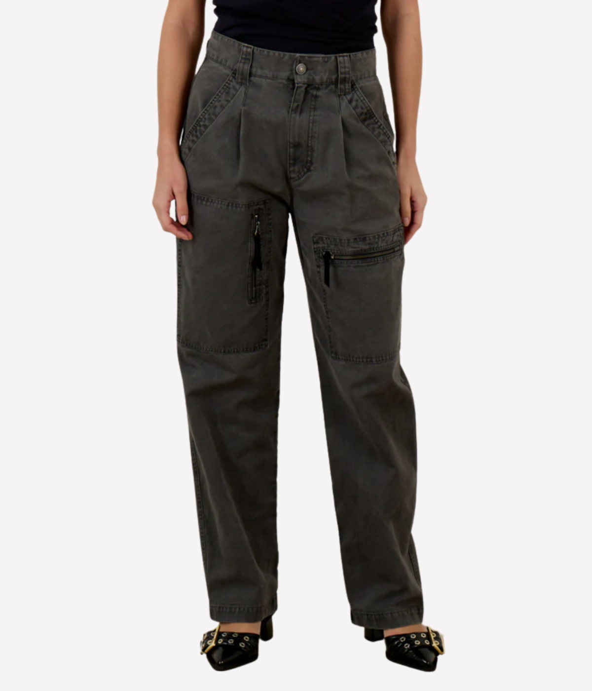 Kanna Pants in Faded Black