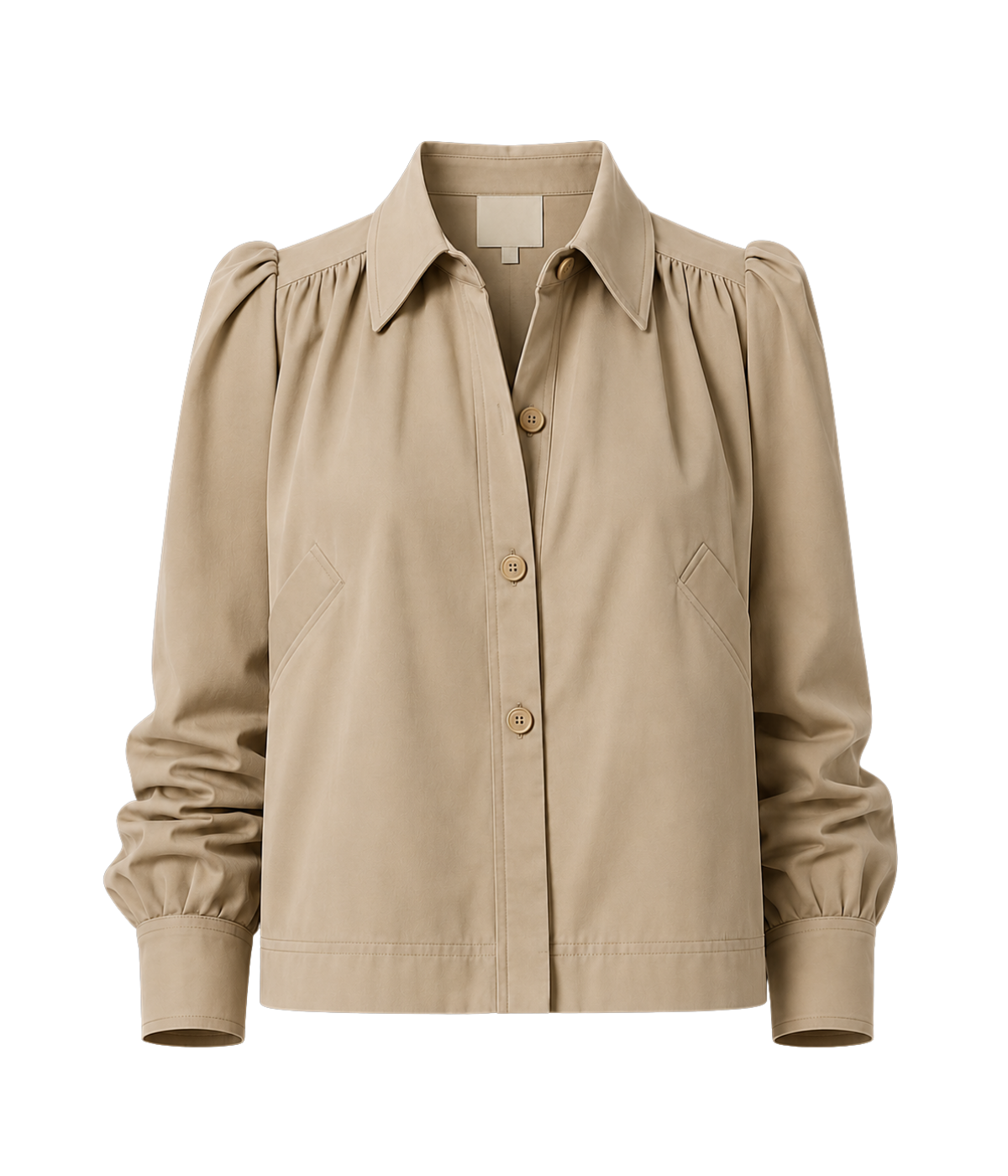 Everly Shirred Crop Jacket In Catalina
