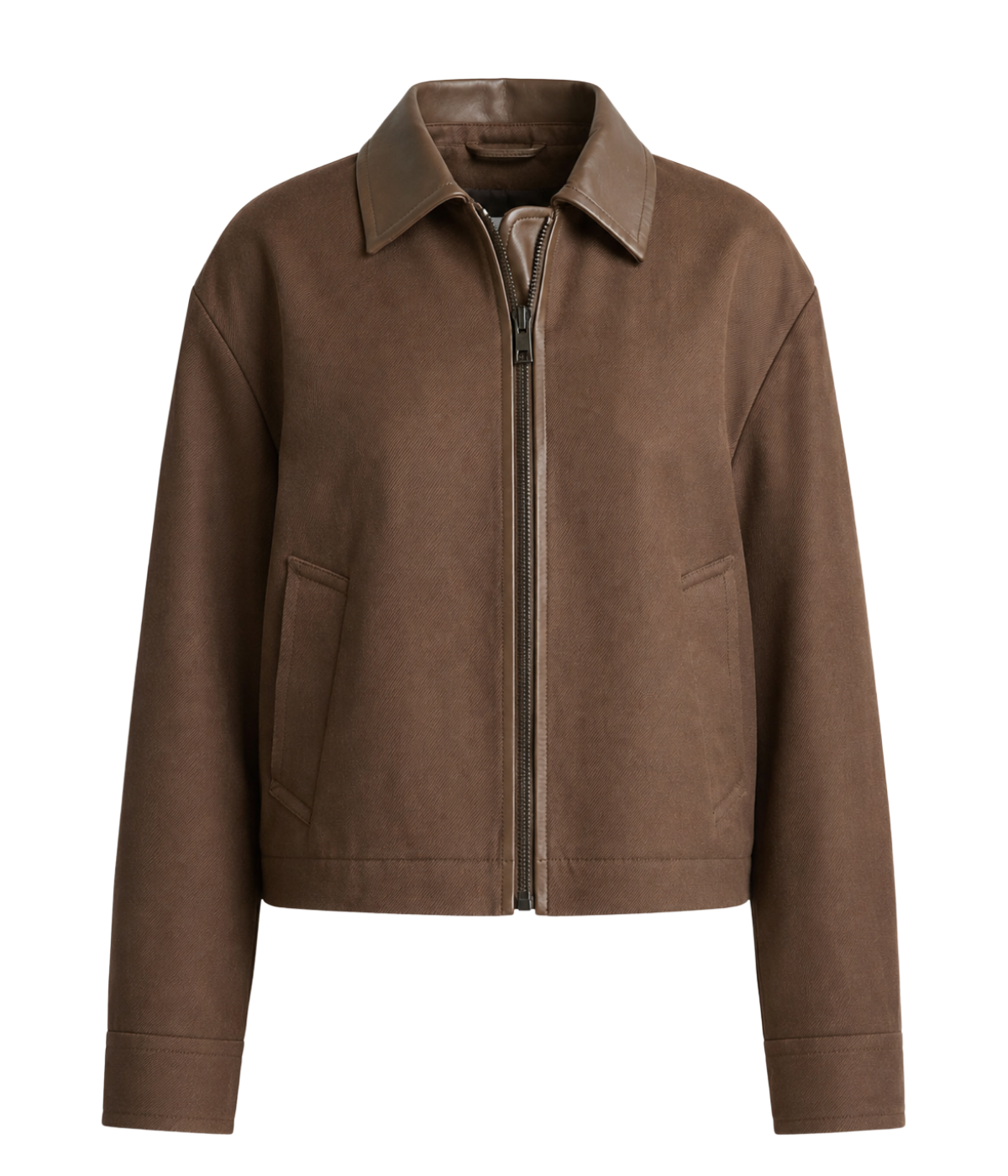 Casual Twill Jacket In Willow