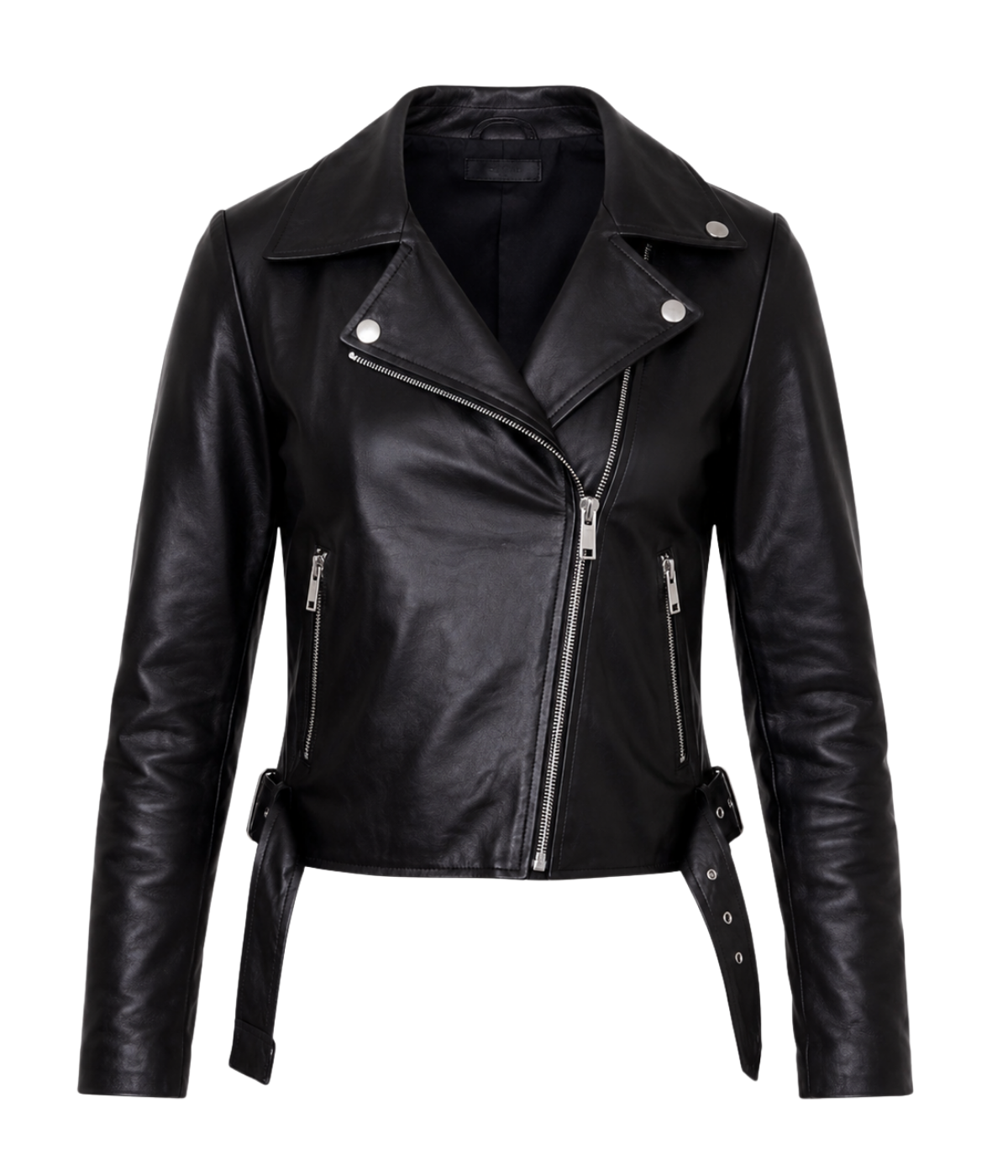 Womens Leather Jacket in NERO