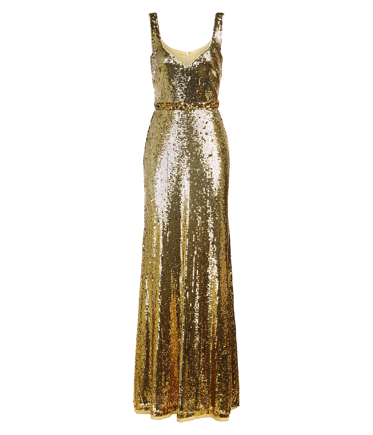 Zahra Sequin Gown in Gilt