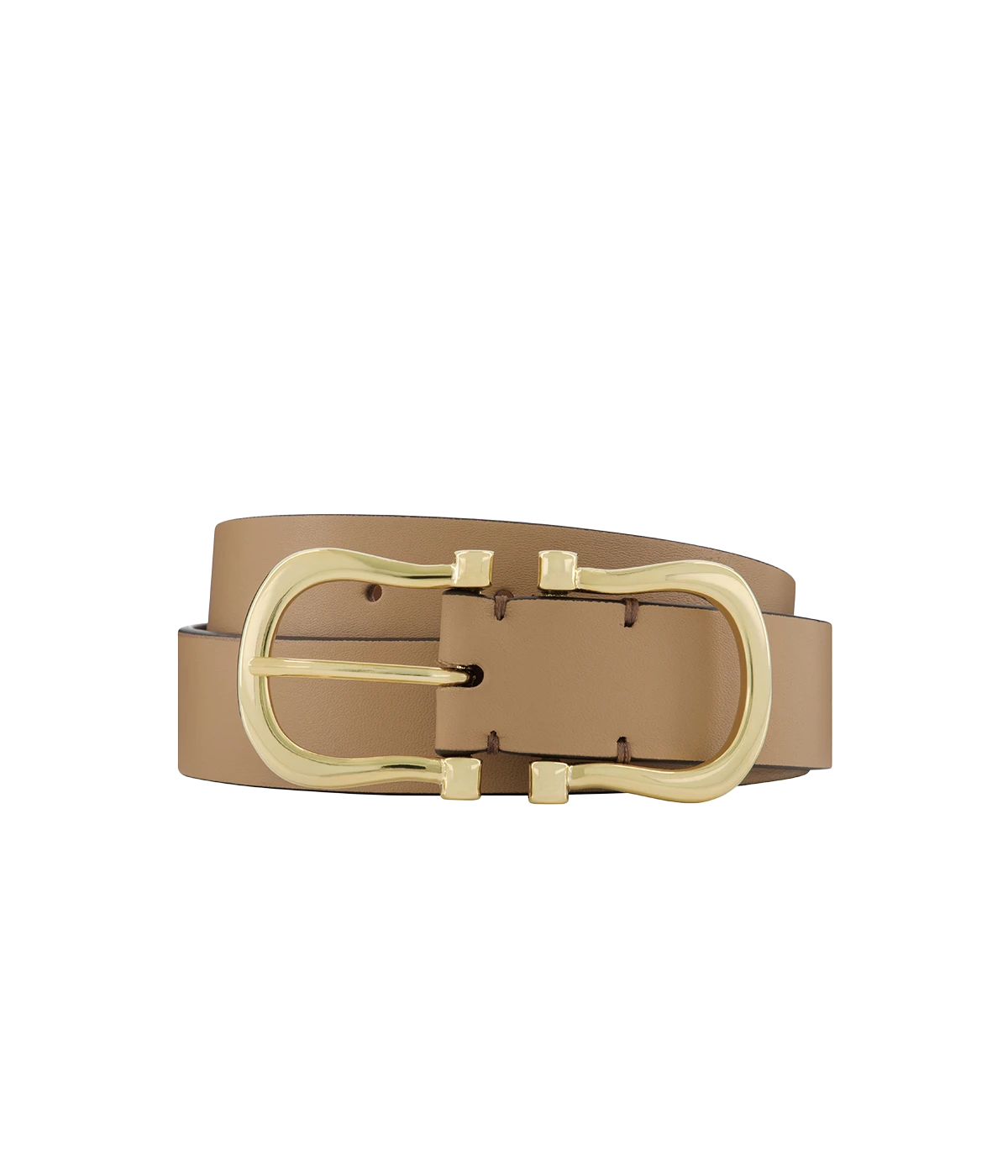 Baby Gold Nicky X Belt in Cappuccino