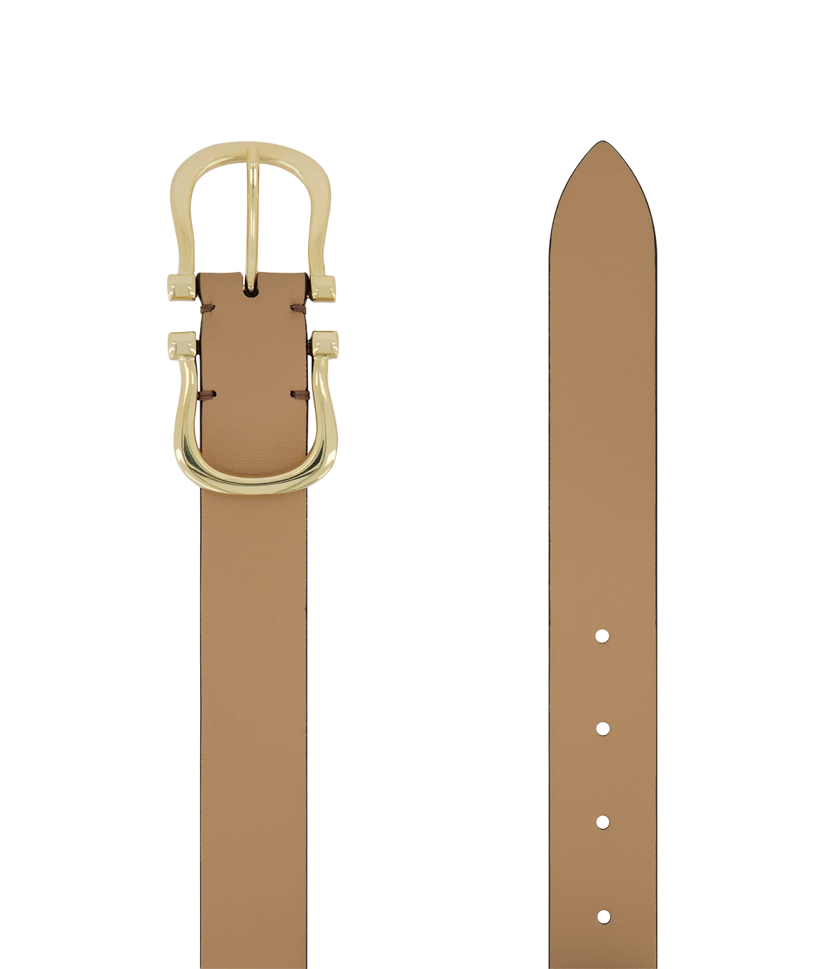 Baby Gold Nicky X Belt in Cappuccino