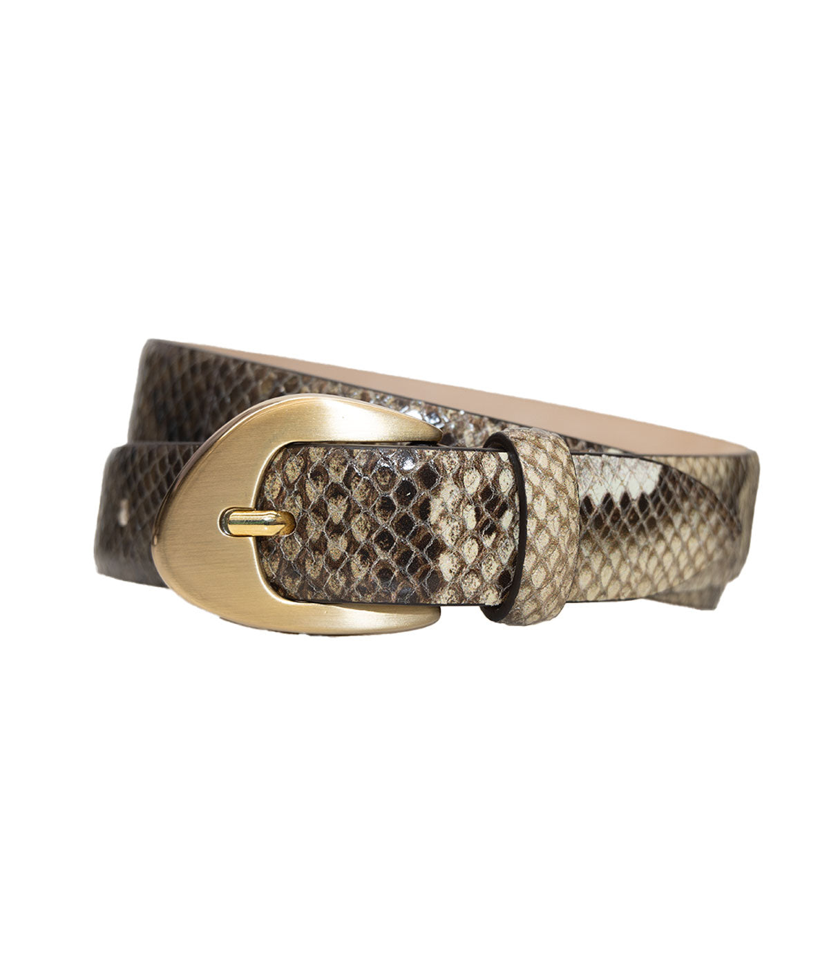 ALT text: Classic Birkin Belt in Brown, crafted from 100% calf leather, designed for versatile styling with denim or dresses.